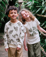 Children's Organic Cotton Sweatshirt Lesser Antillean iguana