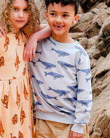 Children's Organic Cotton Sweatshirt Blue Whale