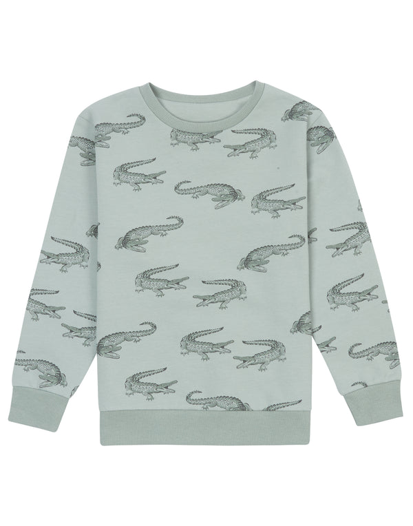 Children's Organic Cotton Sweatshirt Crocodile