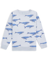 Flatlay of Unisex Organic Cotton Sweatshirt in Blue