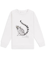 Flatlay of Unisex Organic Cotton Sweatshirt in White