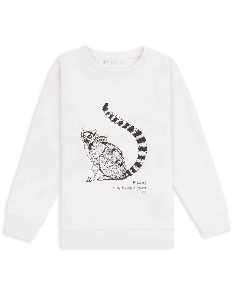 Children's Organic Cotton Sweatshirt Ring-tailed lemurs