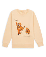 Flatlay of Unisex Organic Cotton Sweatshirt in Light Orange