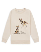 Flatlay of Unisex Organic Cotton Sweatshirt in Beige
