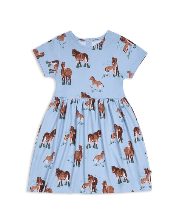 Organic Cotton Dress Exmoor Ponies