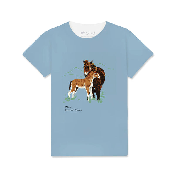 Organic Cotton T-Shirt Exmoor Ponies