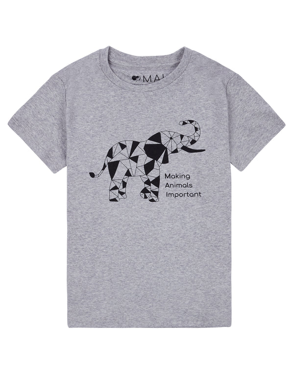 Organic Cotton T-Shirt Geometric Elephant