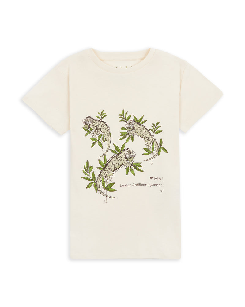 Organic Cotton T-Shirt Lesser Antillean iguana